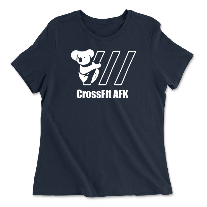 CrossFit AFK Koala Bear (White) Womens - Relaxed Jersey T-Shirt