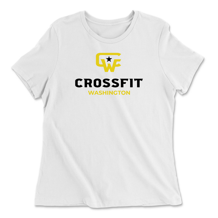 CrossFit Washington Standard (Yellow) Womens - Relaxed Jersey T-Shirt
