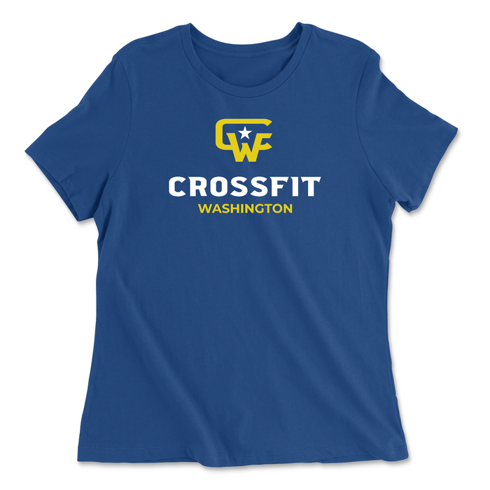 CrossFit Washington Standard (Yellow and White) Womens - Relaxed Jersey T-Shirt
