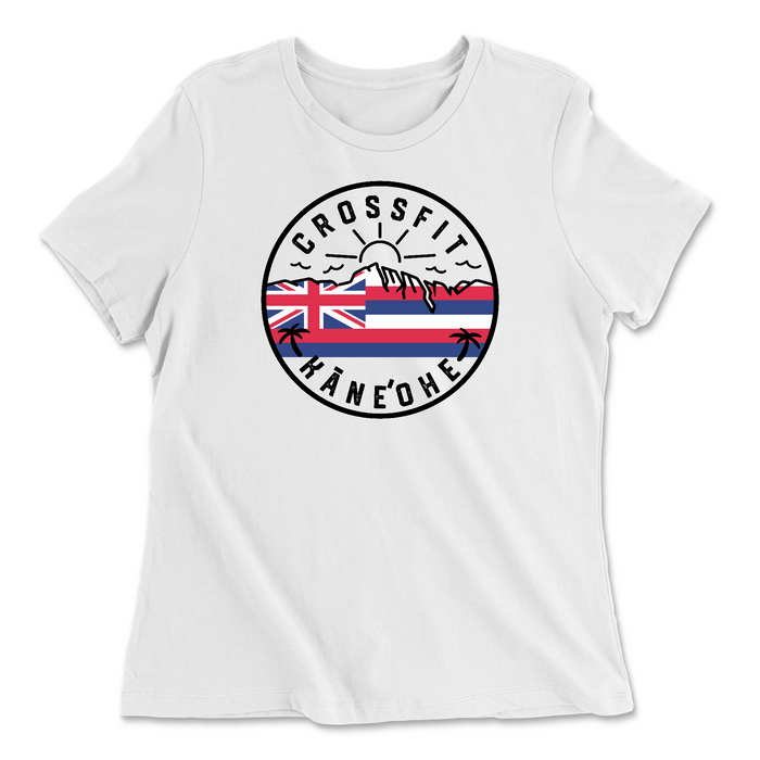 CrossFit Kaneohe Flag Womens - Relaxed Jersey T-Shirt