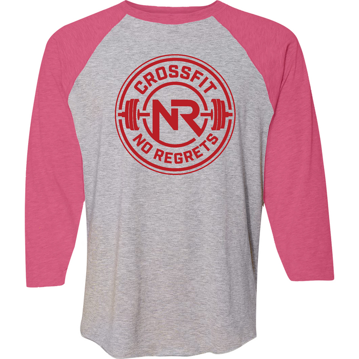 Mens 2X-Large HOT_PINK 3/4 Sleeve