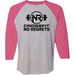 Mens 2X-Large HOT_PINK 3/4 Sleeve