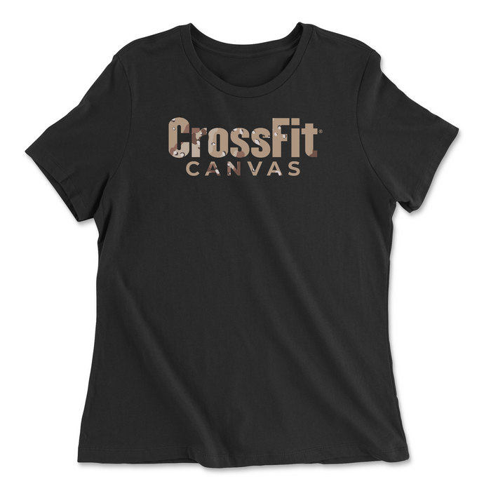 CrossFit Canvas Camo 1 Womens - Relaxed Jersey T-Shirt