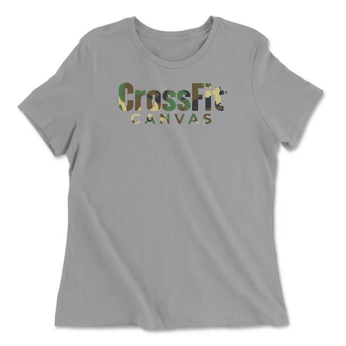 CrossFit Canvas Camo 2 Womens - Relaxed Jersey T-Shirt