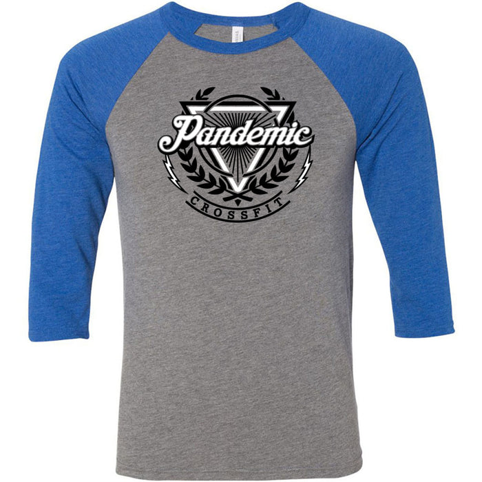 CrossFit Pandemic - 202 - Black & White - Men's Baseball T-Shirt