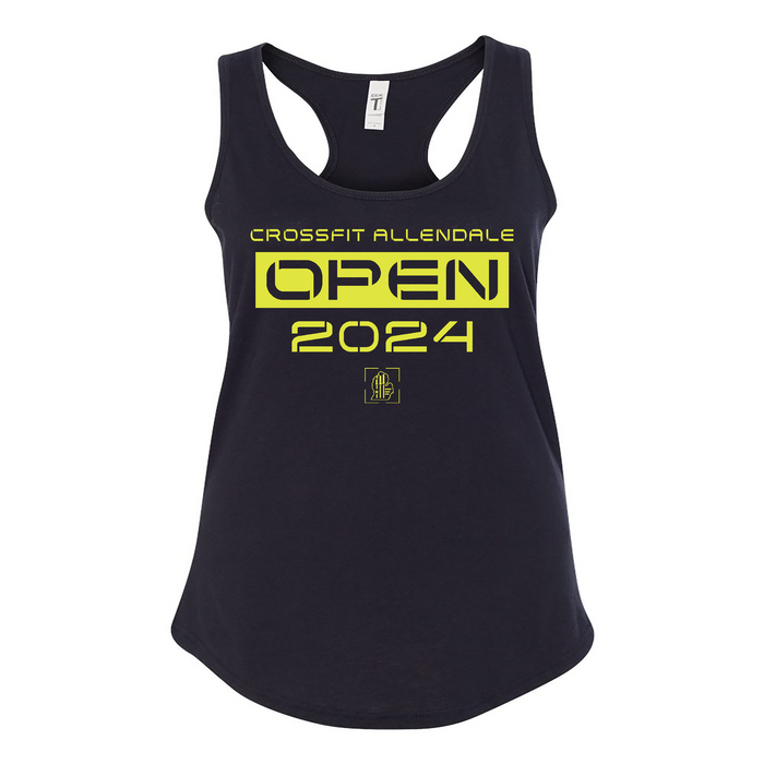 Womens 2X-Large BLACK Tank Top (Front Print Only)
