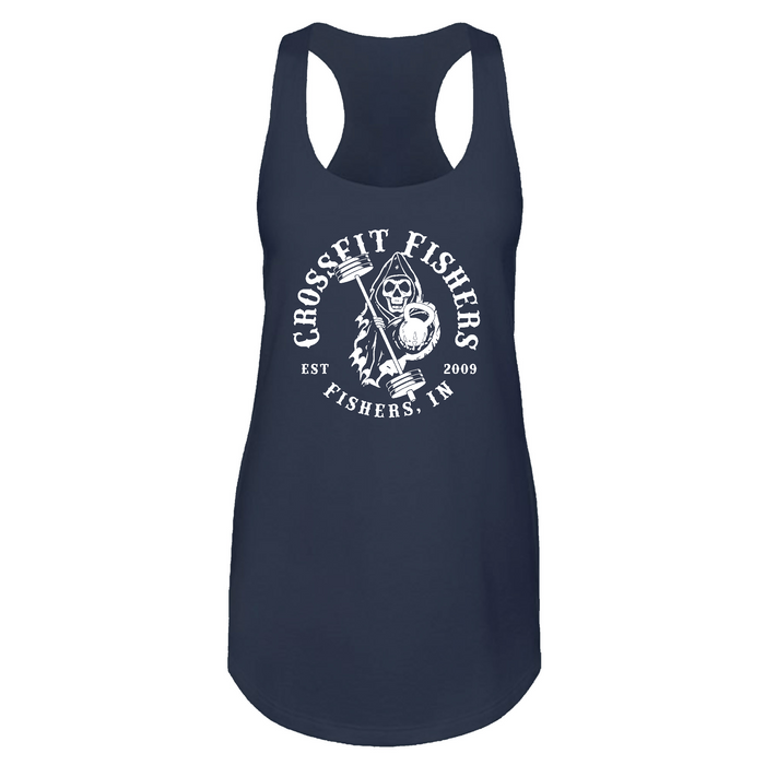 Womens 2X-Large Indigo Tank Top (Front Print Only)