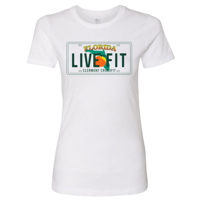 Clermont CrossFit - 100 - License Plate - Women's Boyfriend T-Shirt