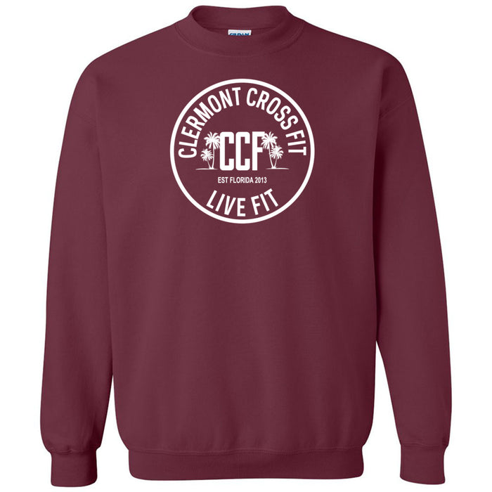 Clermont CrossFit - 100 - Anniversary (Outlined) - Crewneck Sweatshirt