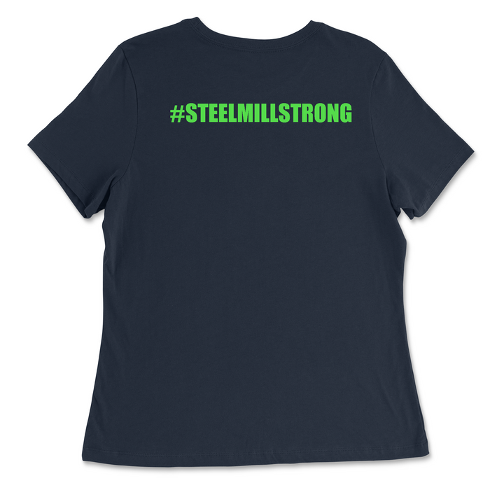 Steel Mill CrossFit Fleming Island Green Womens - Relaxed Jersey T-Shirt