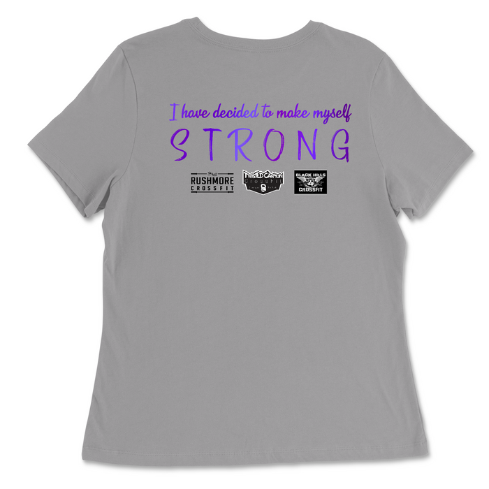 Rushmore CrossFit Grit and Grace (Purple) Womens - Relaxed Jersey T-Shirt
