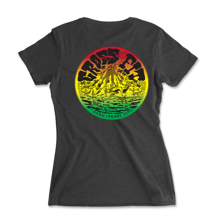 CrossFit Oahu Vintage Island (Rasta) - Womens - T-Shirt