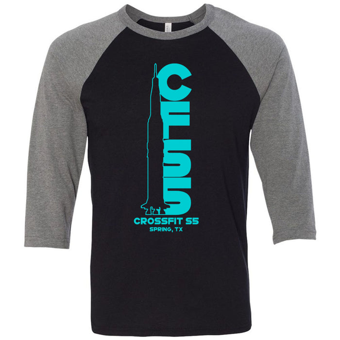 CrossFit S5 - 100 - Rocket Cyan - Men's Baseball T-Shirt
