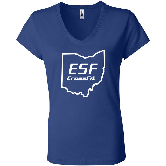 ESF CrossFit - 100 - Standard - Women's V-Neck T-Shirt