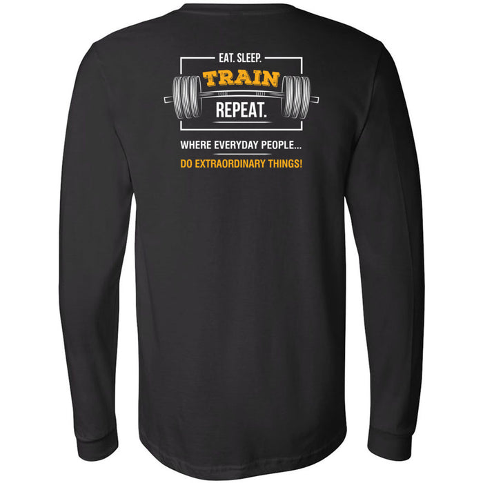 CrossFit North Phoenix - 202 - Eat.Sleep.Repeat - Men's Long Sleeve T-Shirt