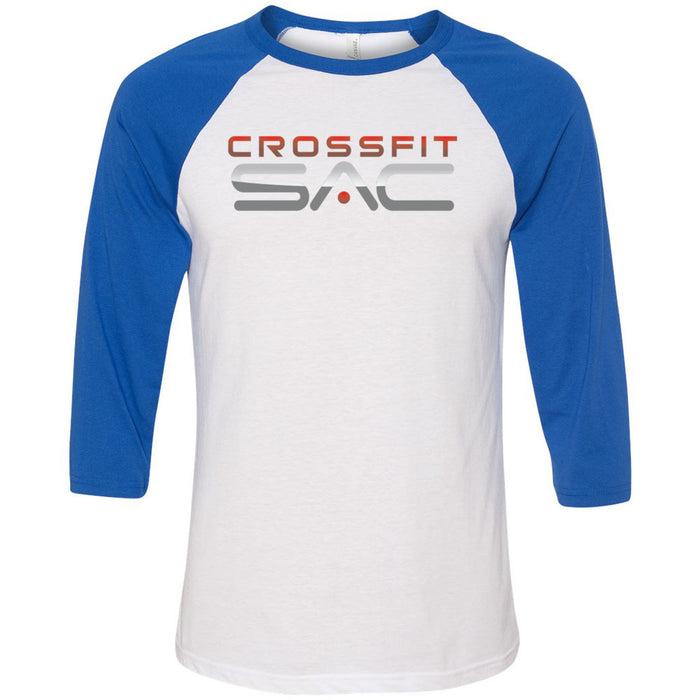 CrossFit SAC - 100 - Red & Silver - Men's Baseball T-Shirt