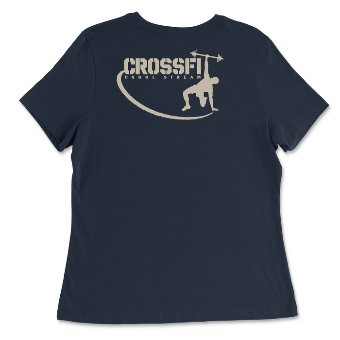 CrossFit Carol Stream Gray Womens - Relaxed Jersey T-Shirt
