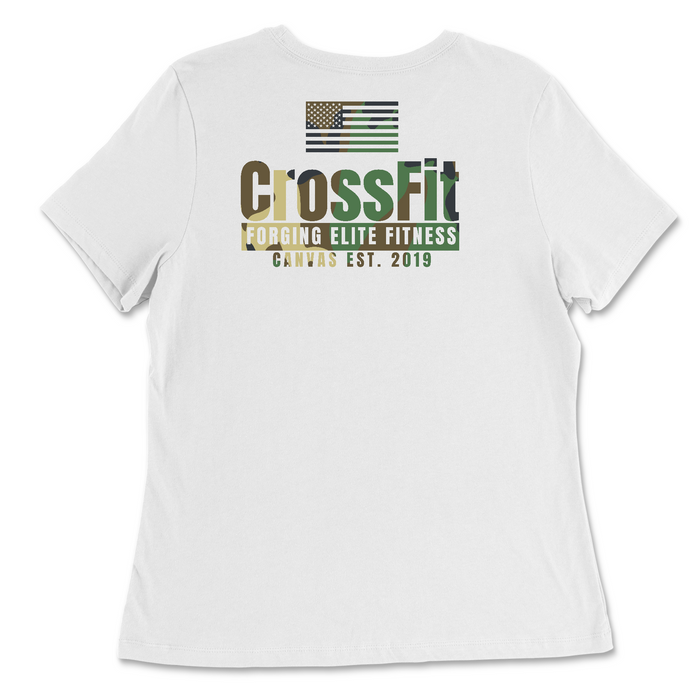 CrossFit Canvas Camo 2 Womens - Relaxed Jersey T-Shirt