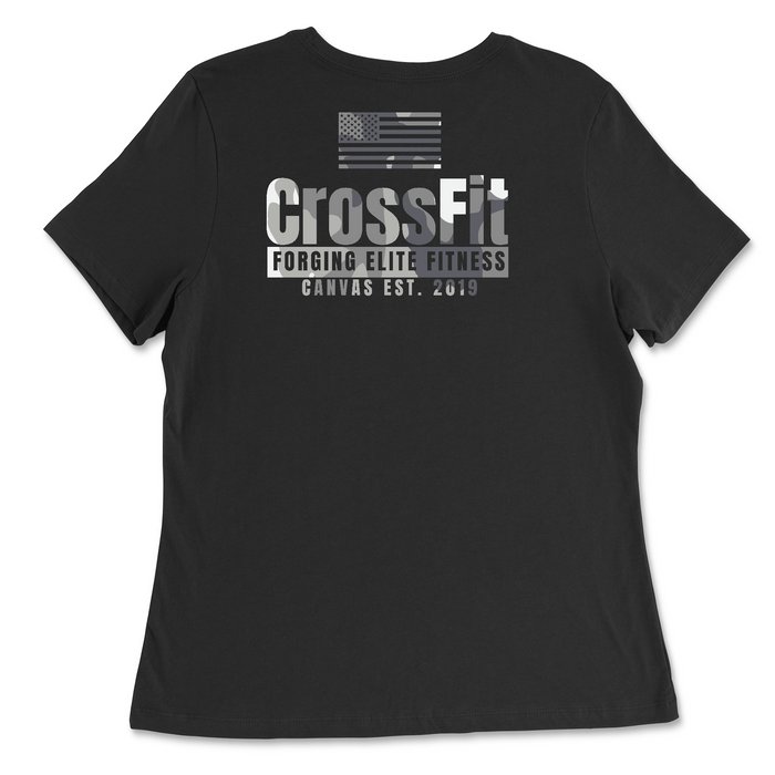 CrossFit Canvas Camo 3 Womens - Relaxed Jersey T-Shirt