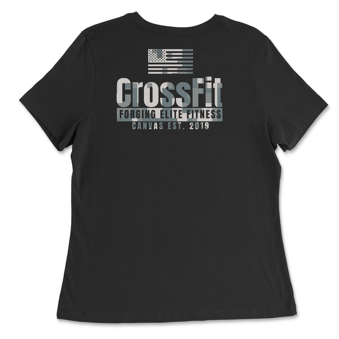 CrossFit Canvas Camo 4 Womens - Relaxed Jersey T-Shirt