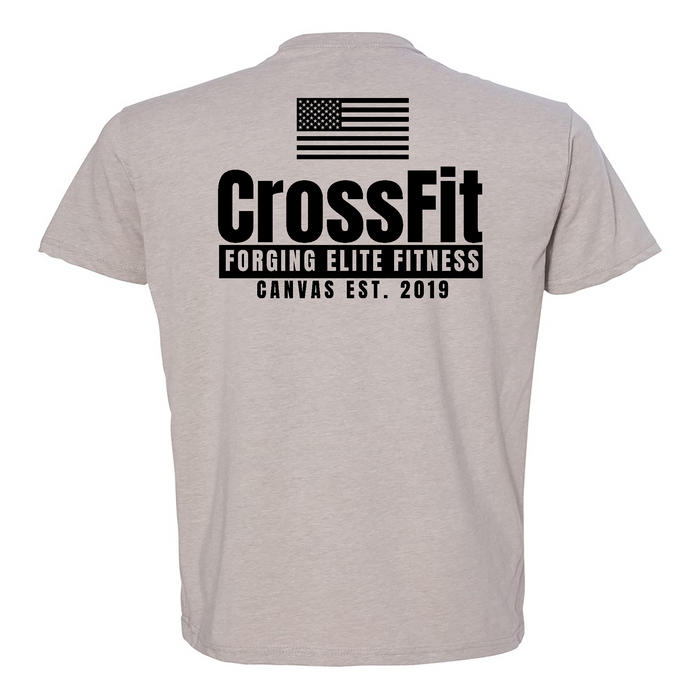 CrossFit Canvas Flag Mens - T-Shirt
