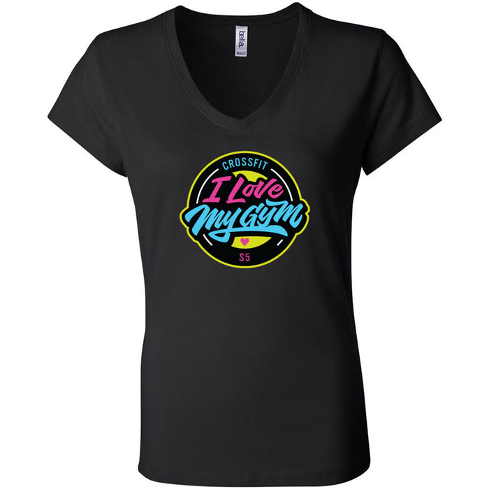 CrossFit S5 - 100 - I Love My Gym - Women's V-Neck T-Shirt