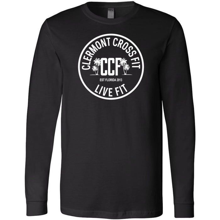 Clermont CrossFit - 100 - Anniversary (Outlined) 3501 - Men's Long Sleeve T-Shirt