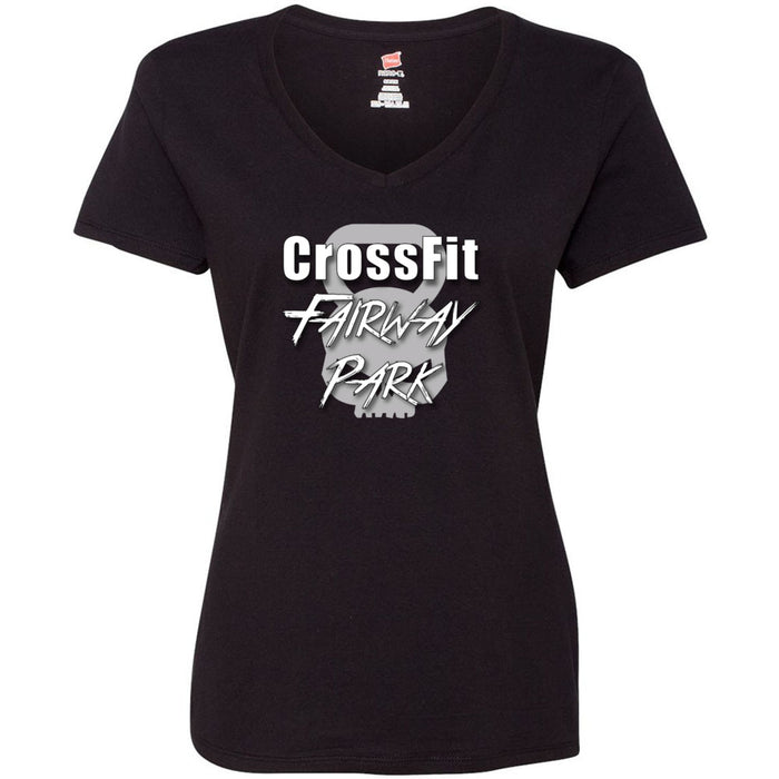 CrossFit Fairway Park - 100 - Squared Women's V-Neck T-Shirt