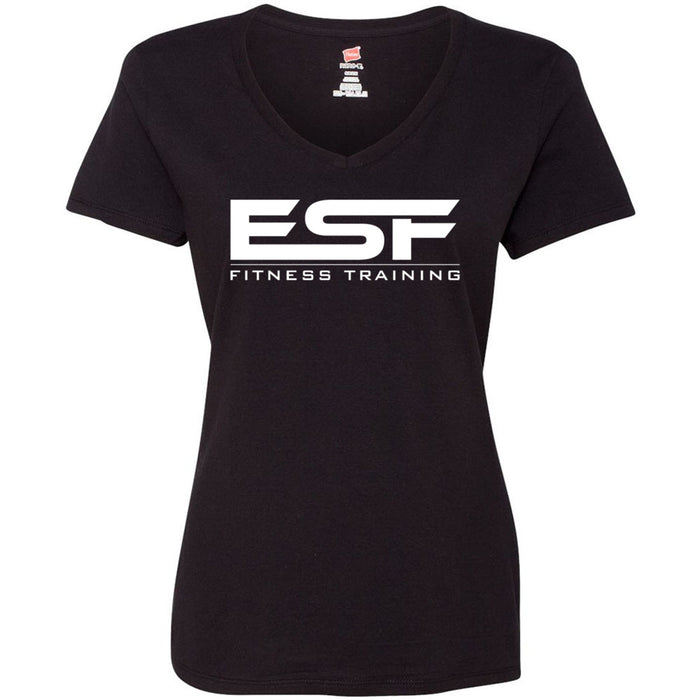 ESF CrossFit - 200 - ESF Women's V-Neck T-Shirt