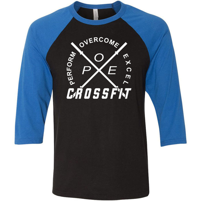 Perform Overcome Excel CrossFit - 100 - White - Men's Baseball T-Shirt