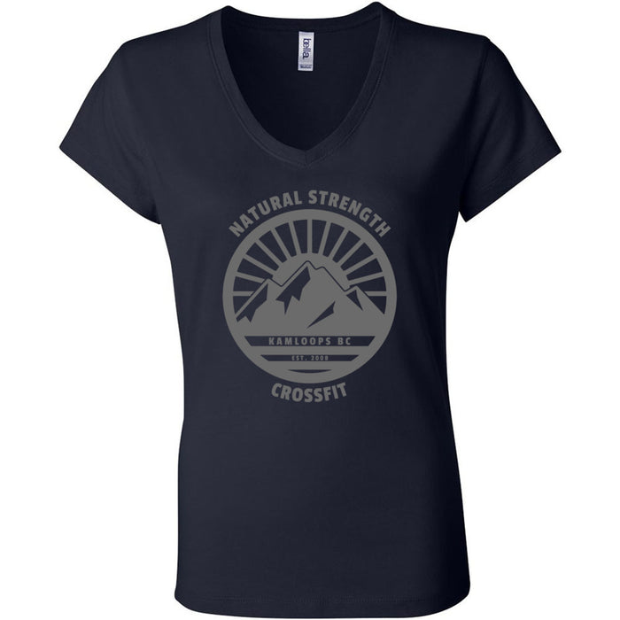Natural Strength CrossFit - 100 - 02 Wilderness Gray - Women's V-Neck T-Shirt