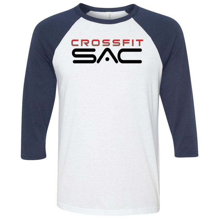 CrossFit SAC - 100 - Red & Black - Men's Baseball T-Shirt