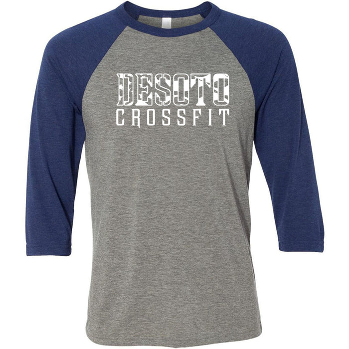 DeSoto CrossFit - 100 - Negative + White - Men's Baseball T-Shirt