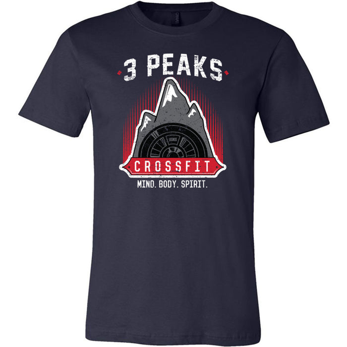 3 Peak CrossFit - 100 - Stacked - Men's T-Shirt