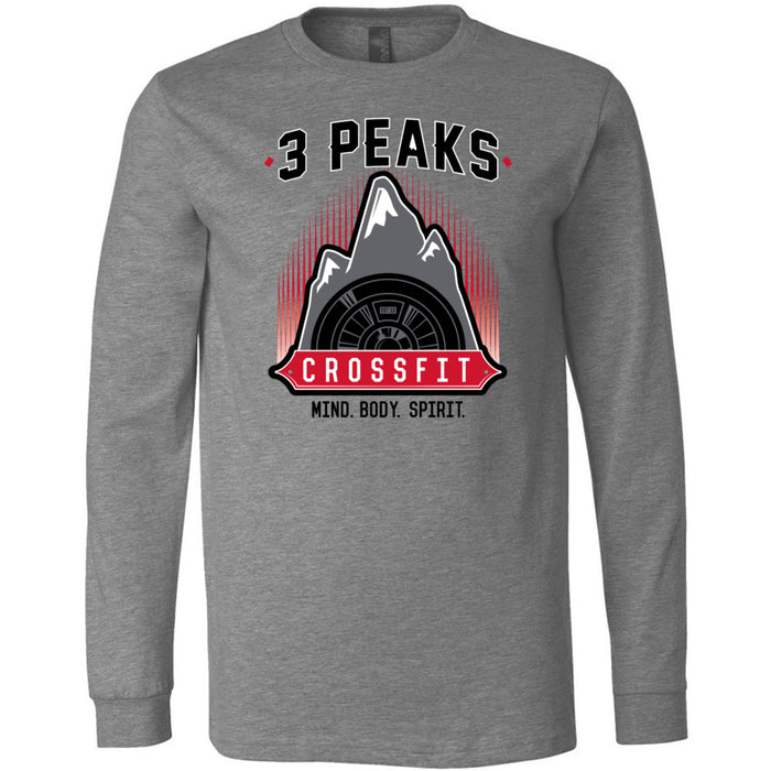 3 Peak CrossFit - 100 - Stacked 3501 - Men's Long Sleeve T-Shirt