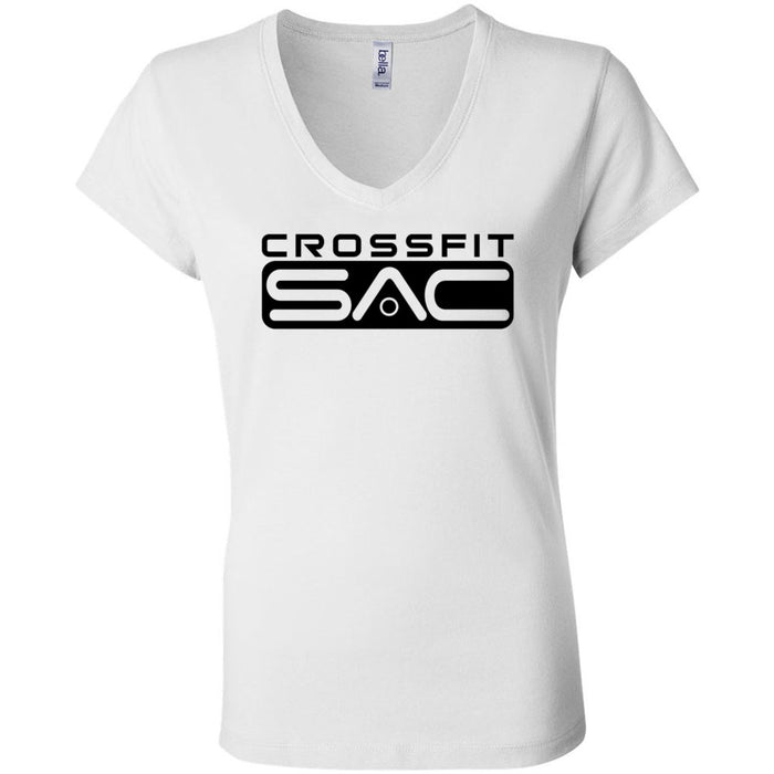 CrossFit SAC - 100 - One Color - Women's V-Neck T-Shirt