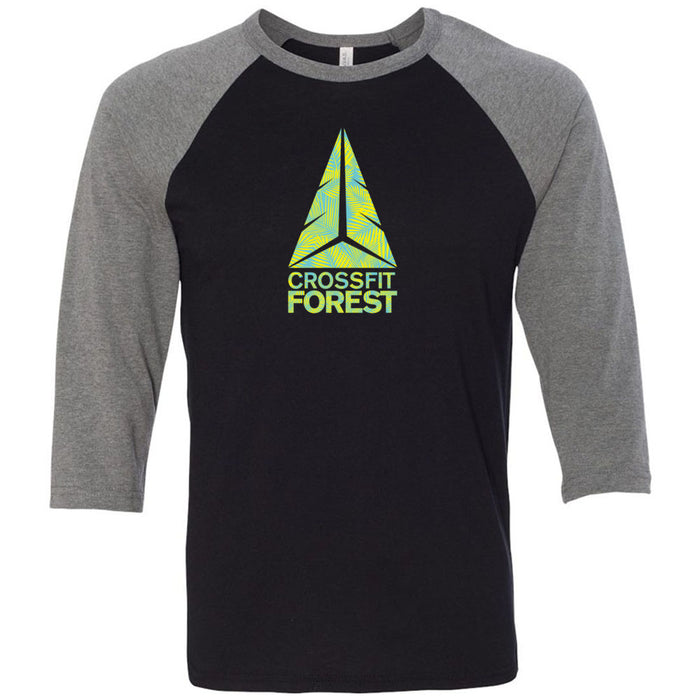 CrossFit Forest - 100 - Palms Neon Green - Men's Baseball T-Shirt