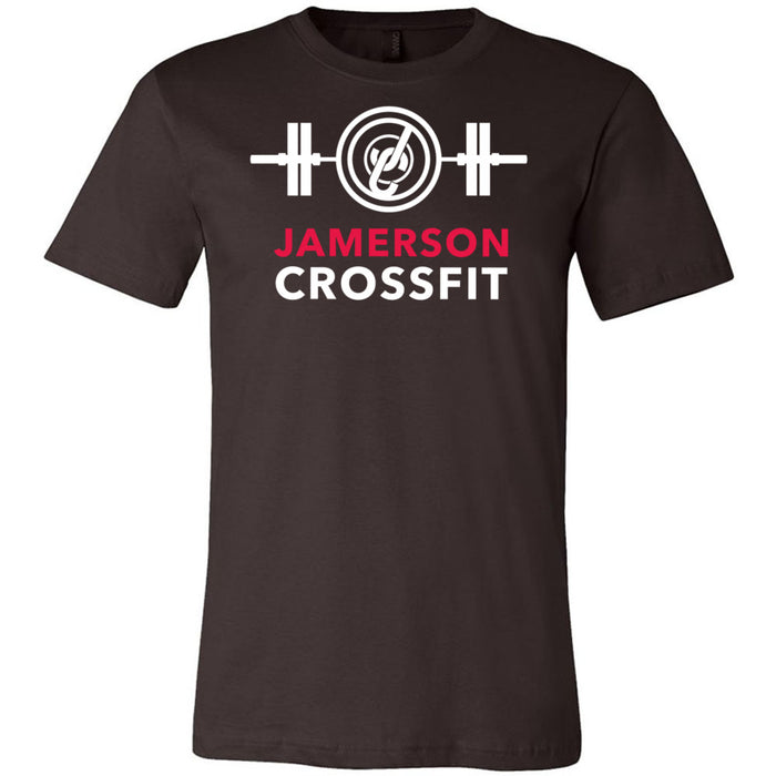 Jamerson CrossFit - 100 - Barbell White Red - Men's T-Shirt