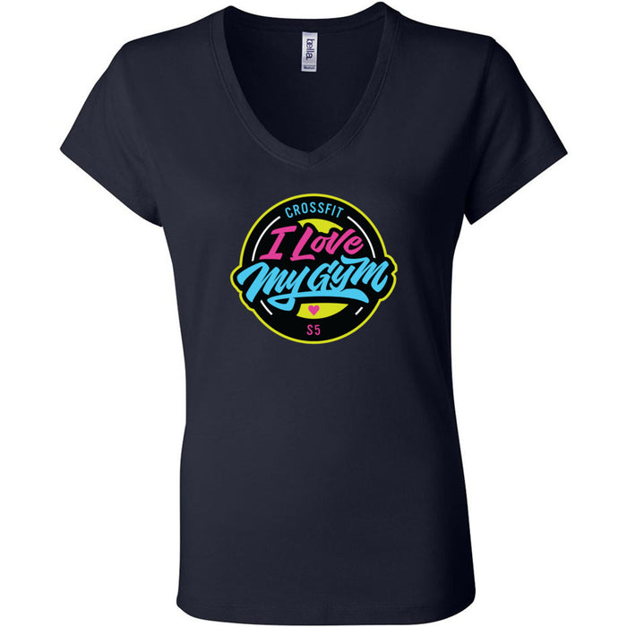 CrossFit S5 - 100 - I Love My Gym - Women's V-Neck T-Shirt