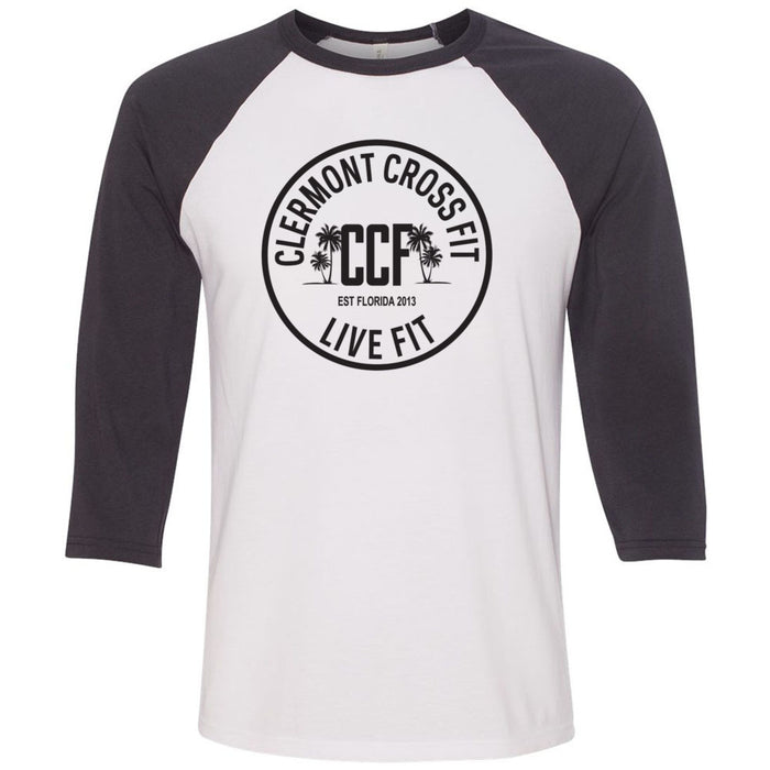 Clermont CrossFit - 100 - Anniversary (Outlined) - Men's Three-Quarter Sleeve