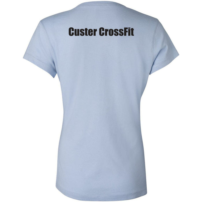 Custer CrossFit - 200 - Horizontal - Women's V-Neck T-Shirt