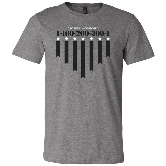 CrossFit Uncensored - 100 - 1-100-200-300-1 - Men's T-Shirt