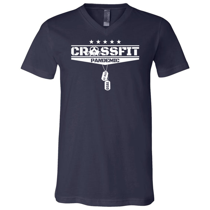 CrossFit Pandemic - 100 - Standard - Men's V-Neck T-Shirt