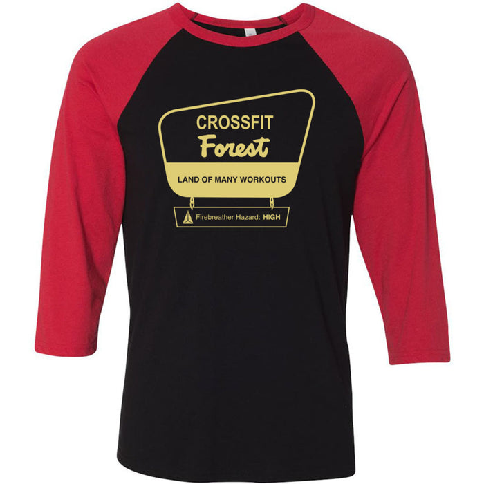 CrossFit Forest - 100 - Parks - Men's Baseball T-Shirt