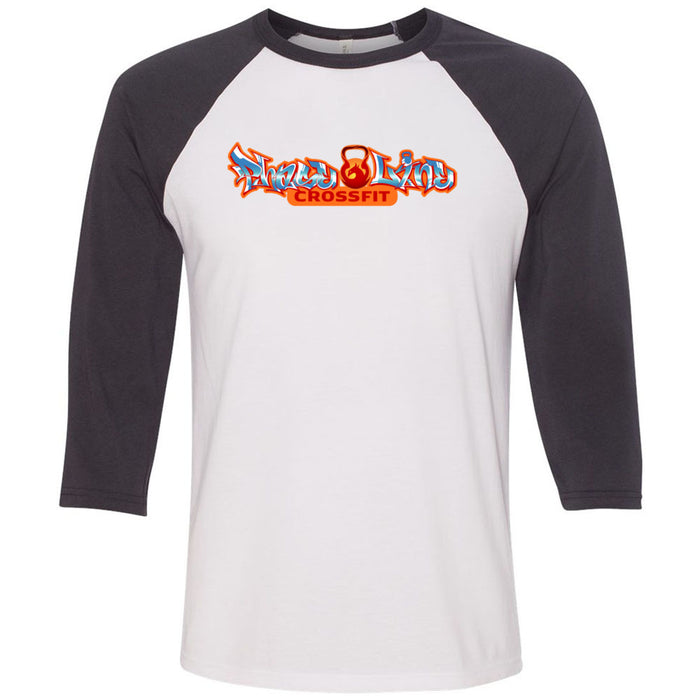 PhaseLine CrossFit - 100 - Graffiti - Men's Baseball T-Shirt