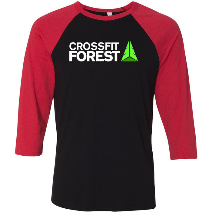 CrossFit Forest - 100 - Standard - Men's Baseball T-Shirt
