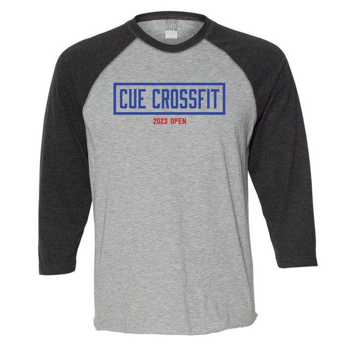Cue CrossFit - Open 2023 (Blue) - Men's Baseball T-Shirt