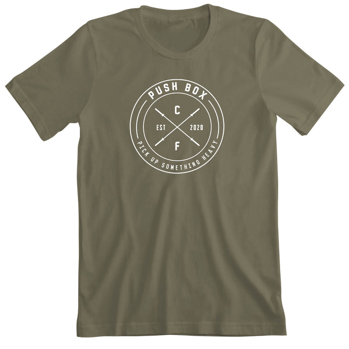 PUSH Box CrossFit - 100 - Round - Men's T-Shirt