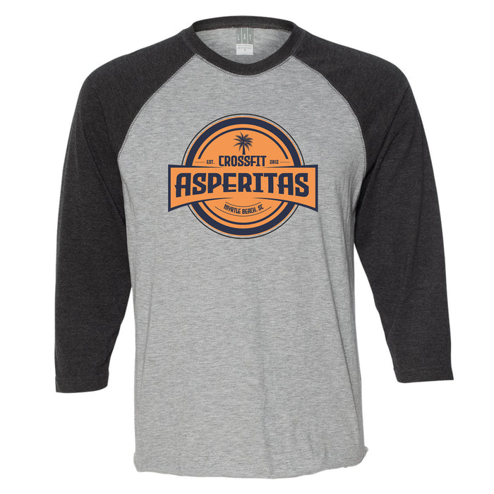 CrossFit Asperita Palm Tree - Men's Baseball T-Shirt