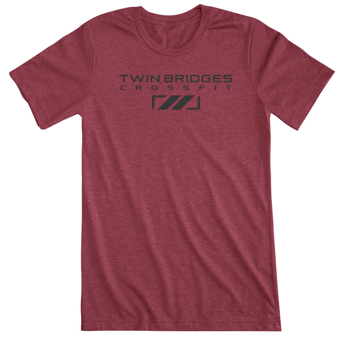 Twin Bridges CrossFit - 200 - Stacked - Men's T-Shirt